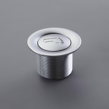 Modern Solid Brass Round Tip Toe Tub Drain without Overflow in Polished Chrome